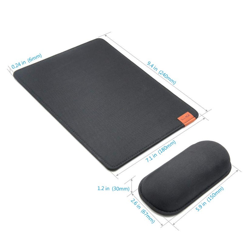 SenseAGE Detachable Ergonomic Mouse Pad with Wrist Rest Support, Adjustable Placement for Pain Relief, Non-Slip Base, for Computer & Laptop, Office Desk Accessories, 9.7 x 7.3 in (Light Grey) - Image 5